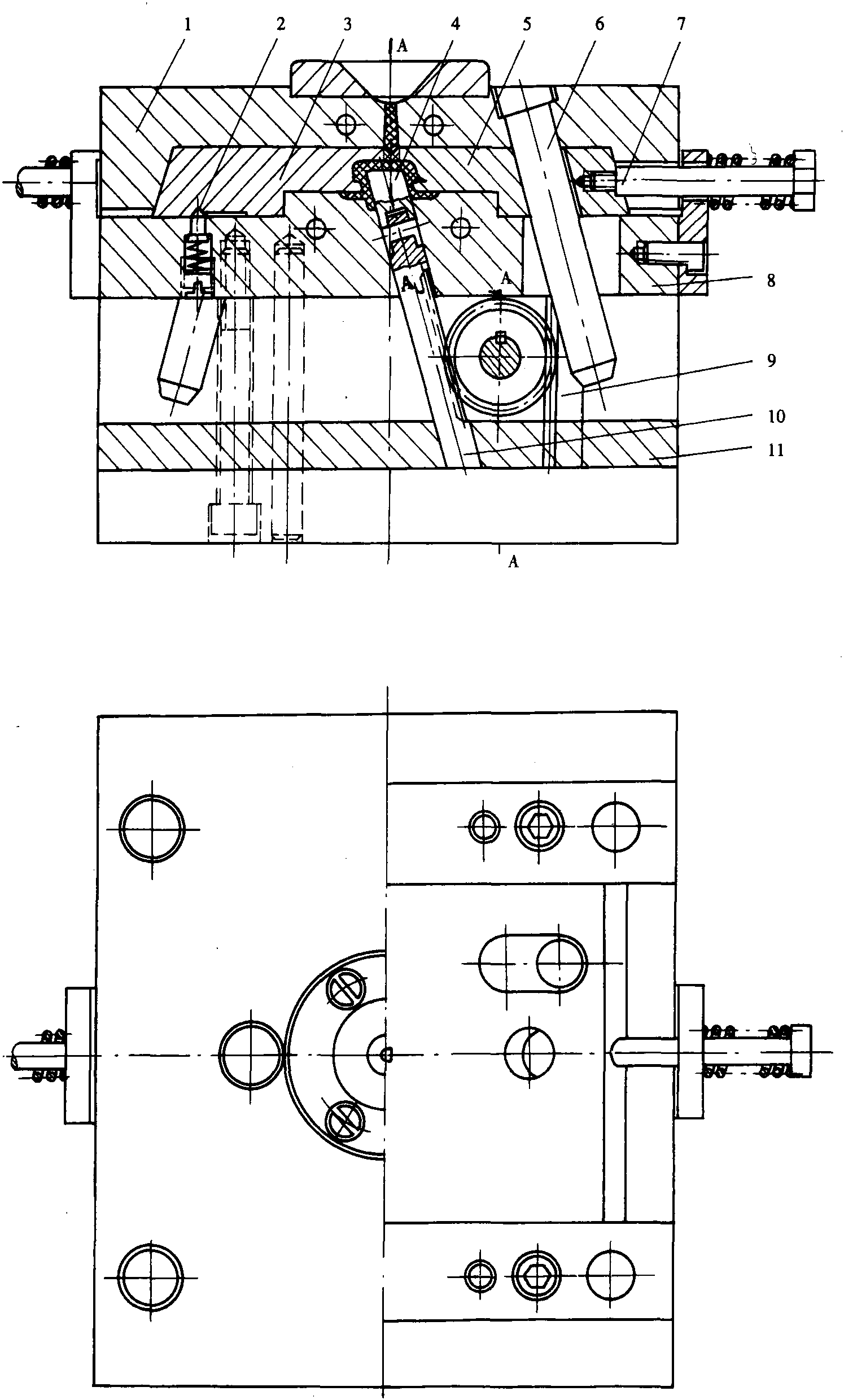 5.洗衣機(jī)把手注塑模具